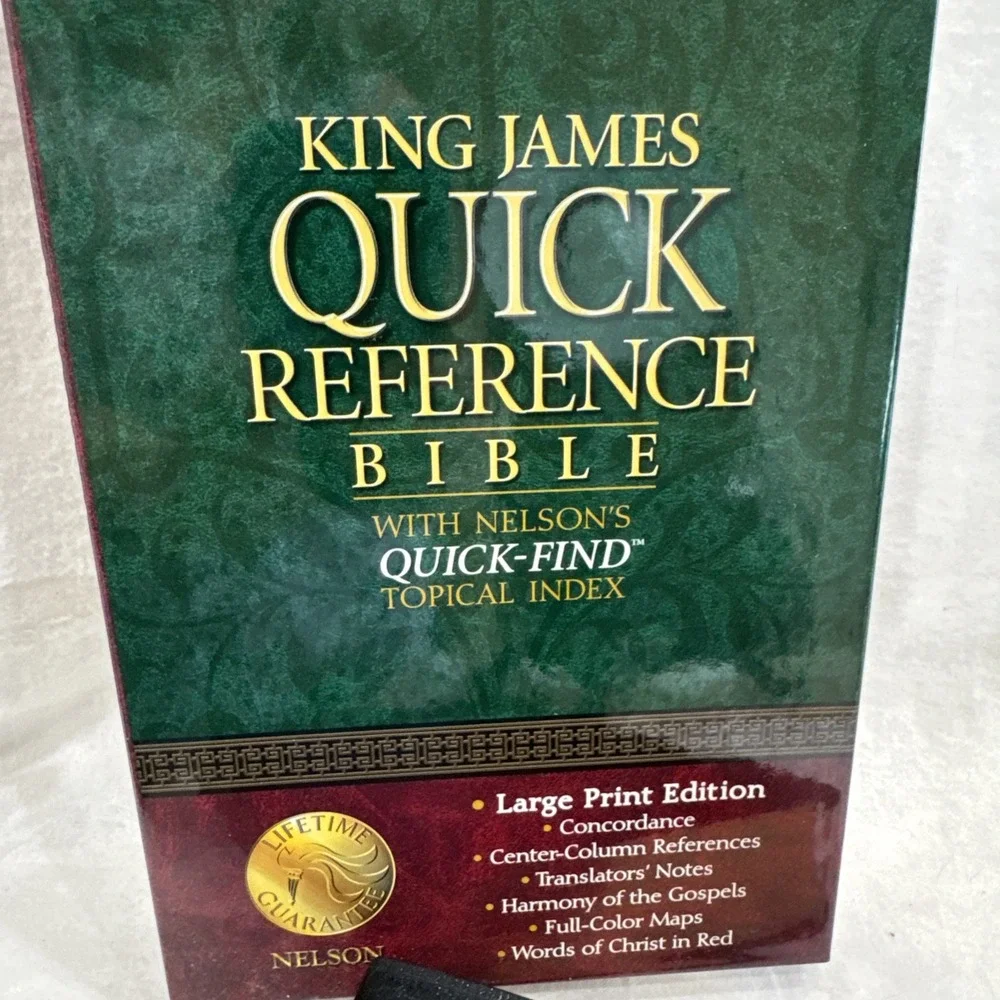 King James Quick Reference Bible Thomas Nelson Large Print Words Christ Red MINT